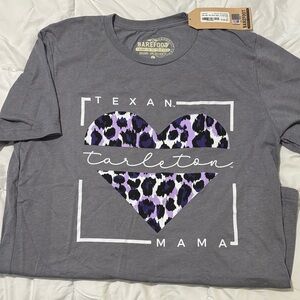 Texan Mama Tarleton University Women's Graphic Tee - Charcoal and Violet